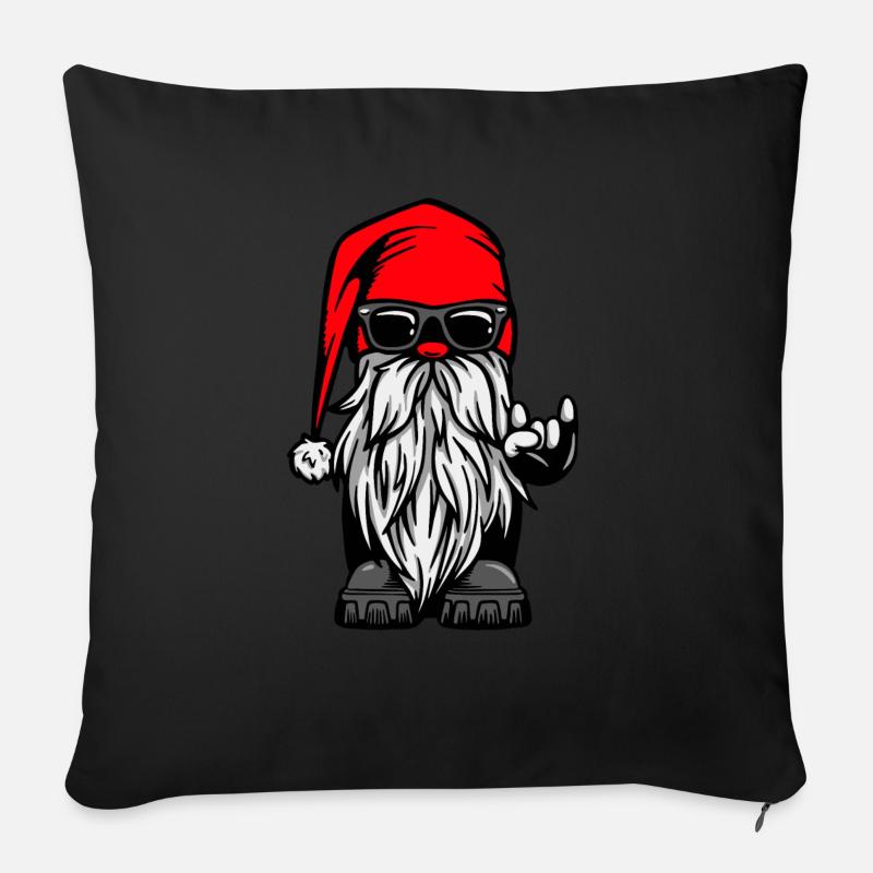 Weihnachtsmann Ho Ho Ho - Sofakissen mit Füllung 45 x 45 cm - Schwarz