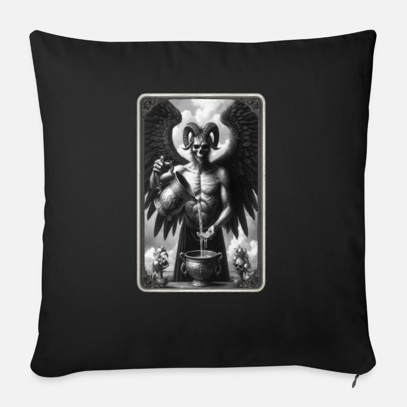 Tarot - Mäßig - Sofakissen mit Füllung 45 x 45 cm - Schwarz