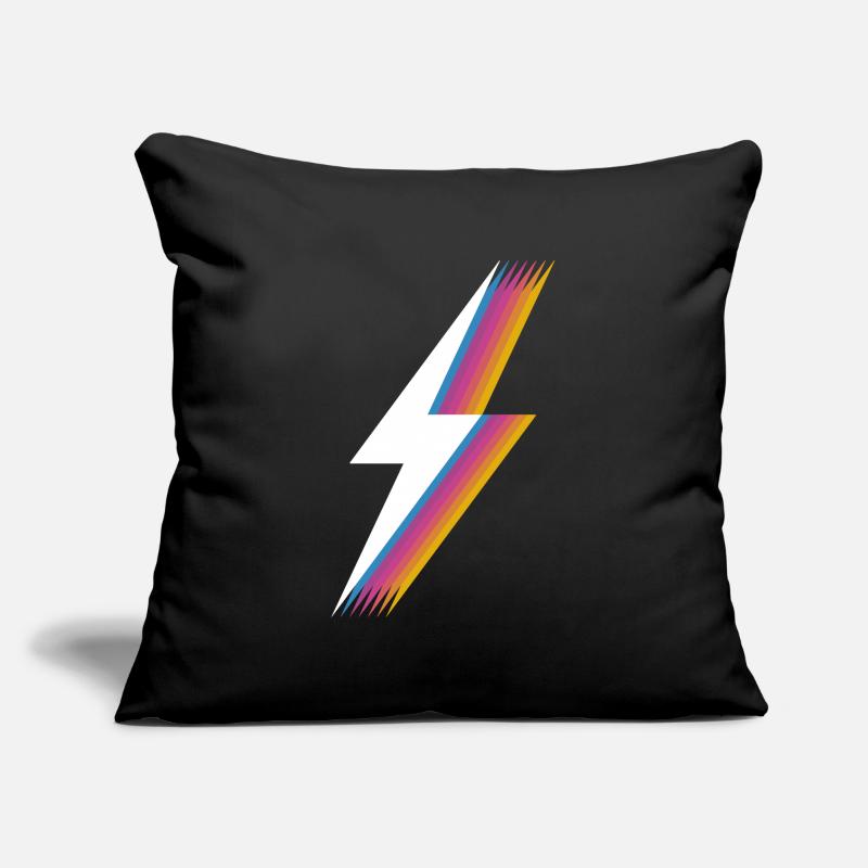 Retrocolor 80s Flash - Éclair Coussin et housse de 45 x 45 cm