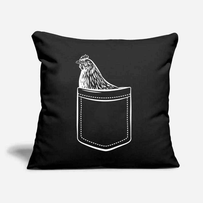 Mon poulet dans la poche - poche poitrine Coussin et housse de 45 x 45 cm