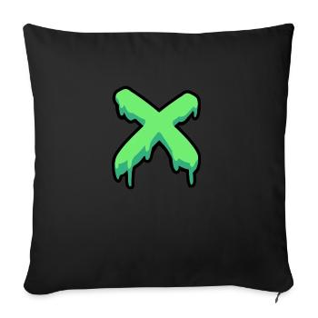 Green Cross - Sofa pillow with filling 45cm x 45cm - black - Front
