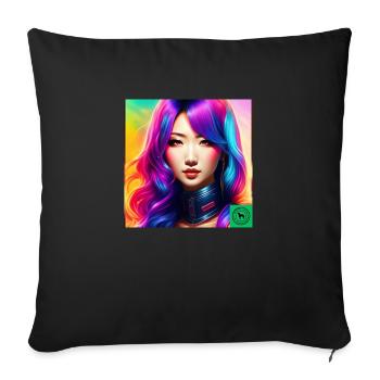 Mrs. Fantasy - Sofa pillow with filling 45cm x 45cm - black - Front