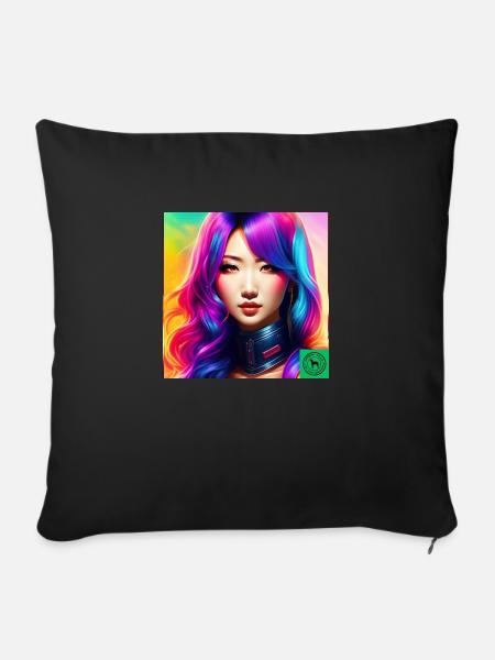 Frau Fantasy - Sofakissen mit Füllung 45 x 45 cm - Schwarz