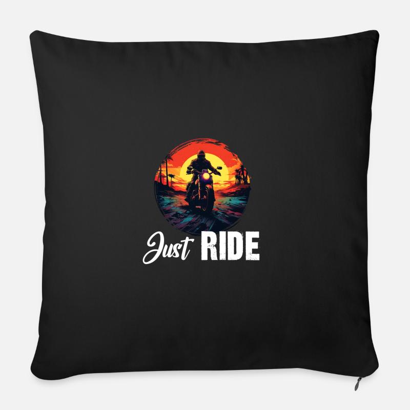 Just Ride - Sofa pillow with filling 45cm x 45cm - black