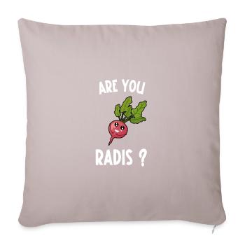 are you radis - Coussin et housse de 45 x 45 cm - taupe clair - Devant