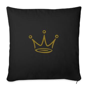 Roi dans le cœur - Coussin et housse de 45 x 45 cm - noir - Devant