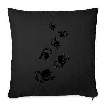 Casque de football - Coussin et housse de 45 x 45 cm - noir - Devant