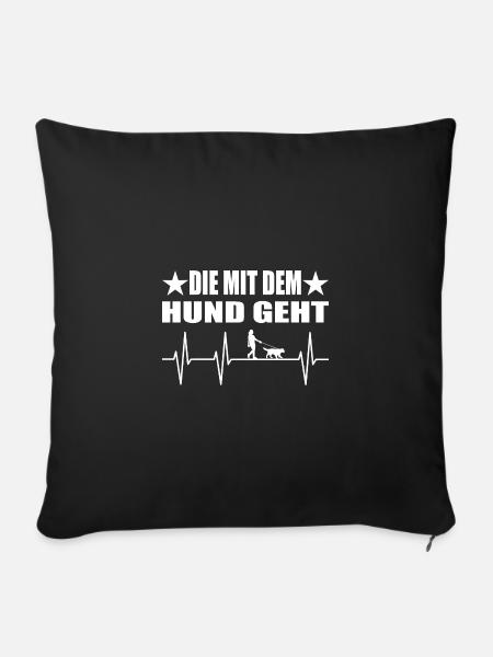 Hund - Sofakissen mit Füllung 45 x 45 cm - Schwarz