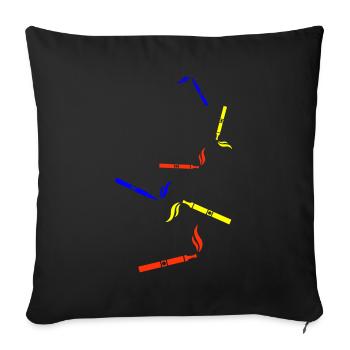 E-Zigarette Silhouette - Sofakissen mit Füllung 45 x 45 cm - Schwarz - Vorne