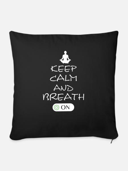Yoga Namaste Chakra - Sofakissen mit Füllung 45 x 45 cm - Schwarz
