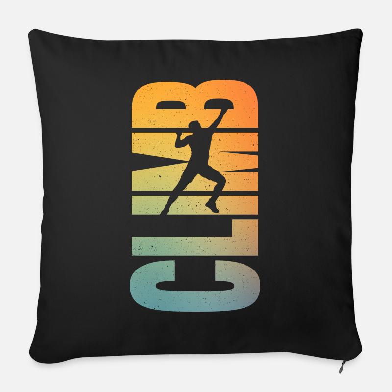 Klettern Boulder Bergsteiger Bouldern - Sofakissen mit Füllung 45 x 45 cm - Schwarz