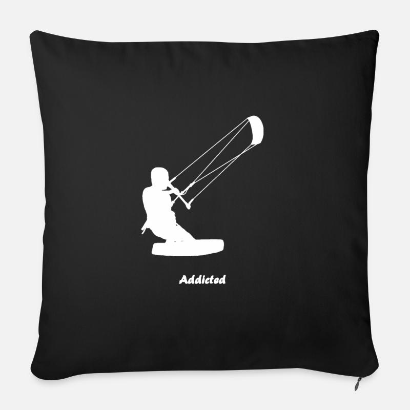 Kiteboarder - Sofakissen mit Füllung 45 x 45 cm - Schwarz