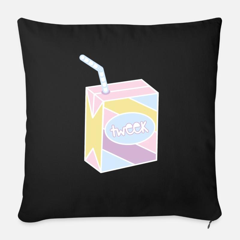 tweek juice box - Sofa pillow with filling 45cm x 45cm - black