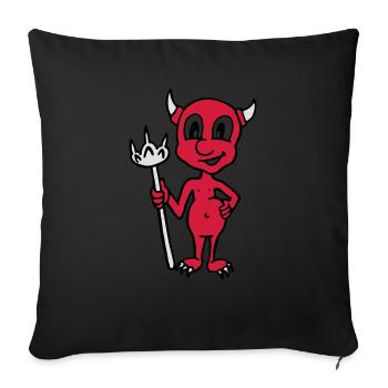 Little Devil - Coussin et housse de 45 x 45 cm - noir - Devant