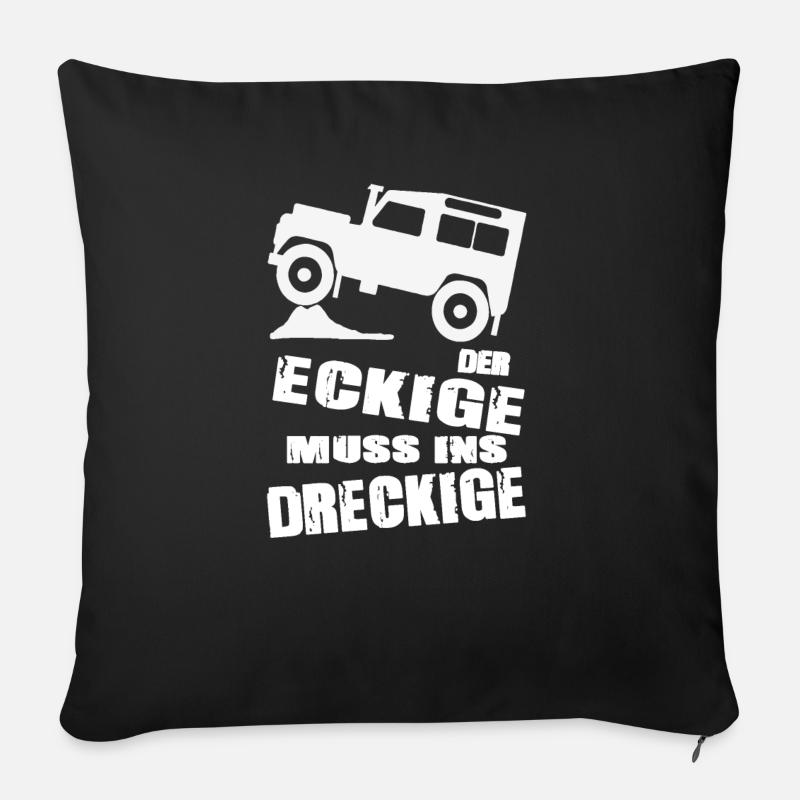 Land-Rover Defender Der Eckige - Sofakissen mit Füllung 45 x 45 cm - Schwarz