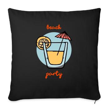 Summer Beach Party Cocktail - Sofa pillow with filling 45cm x 45cm - black - Front