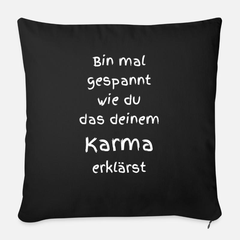 Karma - Sofakissen mit Füllung 45 x 45 cm - Schwarz