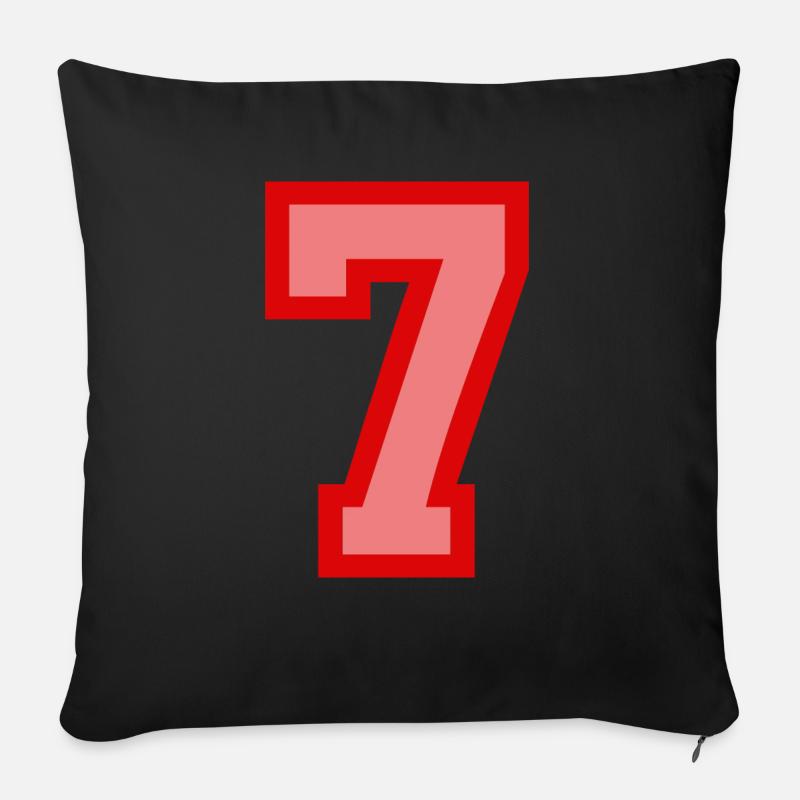 Coole Retro Retrostyle Jersey Nummer Rückennummer - Sofakissen mit Füllung 45 x 45 cm - Schwarz