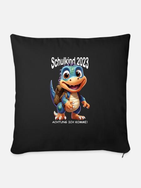 Schulstart 2023 - Sofakissen mit Füllung 45 x 45 cm - Schwarz