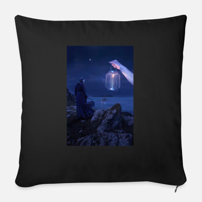 Lagan - Sofakissen mit Füllung 45 x 45 cm - Schwarz