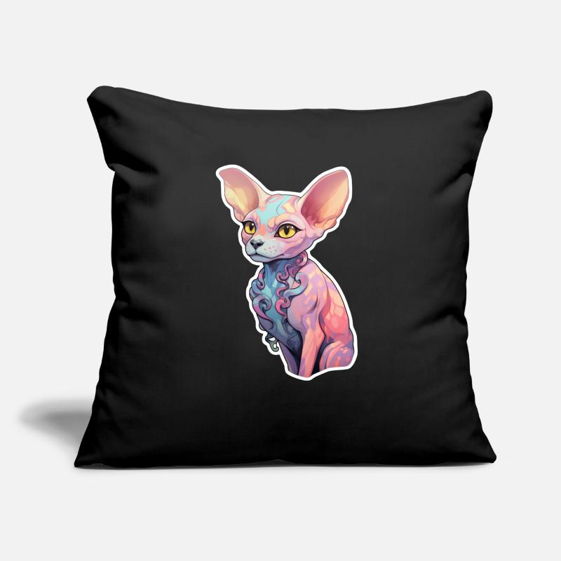 Chat Sphinx Coussin et housse de 45 x 45 cm