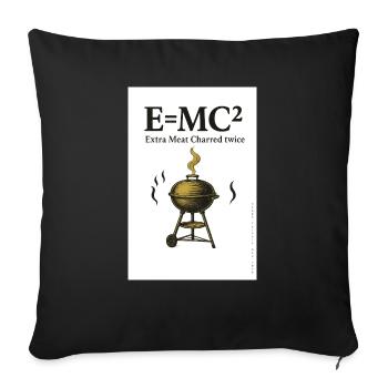 Happy Fathers Day - BBQ E=Mc2 - Sofa pillow with filling 45cm x 45cm - black - Front