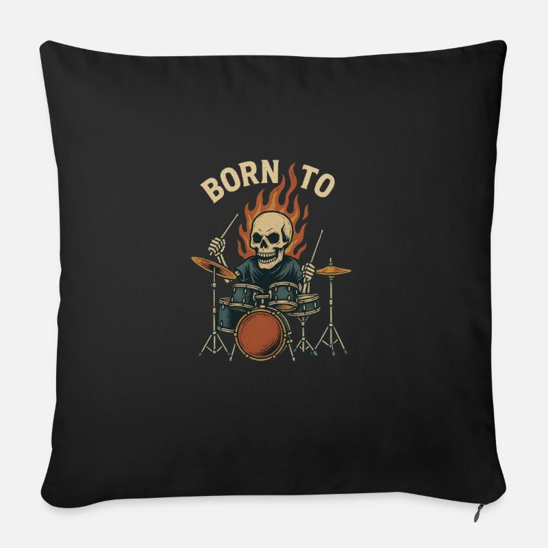 Born To Drum - Sofakissen mit Füllung 45 x 45 cm - Schwarz