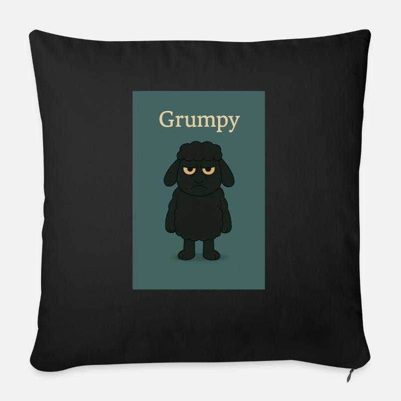 Grumpy - Sofakissen mit Füllung 45 x 45 cm - Schwarz