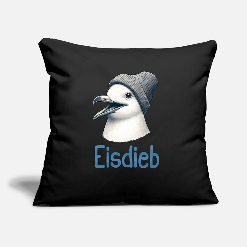 Moin Möwe Vogel Eis Creme Eisdieb Küste Nordsee Sofakissen mit Füllung 45 x 45 cm