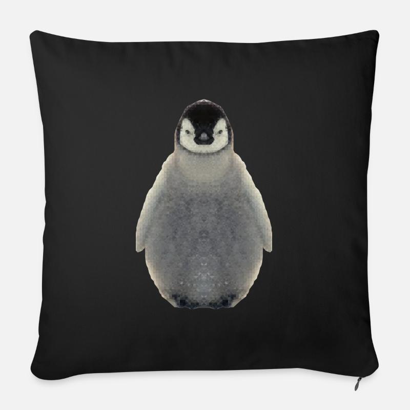 Pinguine Pinguin Seevogel Meerestier Wirbeltier - Sofakissen mit Füllung 45 x 45 cm - Schwarz