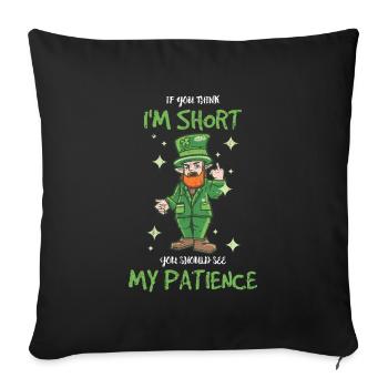 St. Patricks Day Design For Funny Little People - Sofa pillow with filling 45cm x 45cm - black - Front