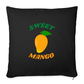 SWEET MANGO - Sofakissen mit Füllung 45 x 45 cm - Schwarz - Vorne