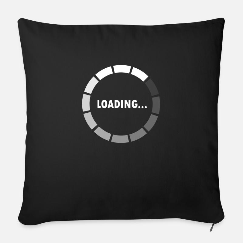 Ajax Loader - loading - waiting - Sofakissen mit Füllung 45 x 45 cm - Schwarz