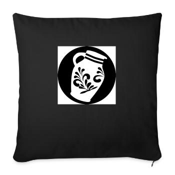 Bembel Design schwarz/weiss #Frankfurt #069 #FFM - Sofakissen mit Füllung 45 x 45 cm - Schwarz - Vorne