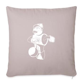 Tischfußball - Sofakissen mit Füllung 45 x 45 cm - helles Taupe - Vorne