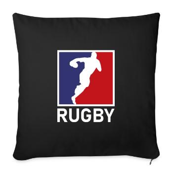 RUGBY RUGBYMAN - Coussin et housse de 45 x 45 cm - noir - Devant