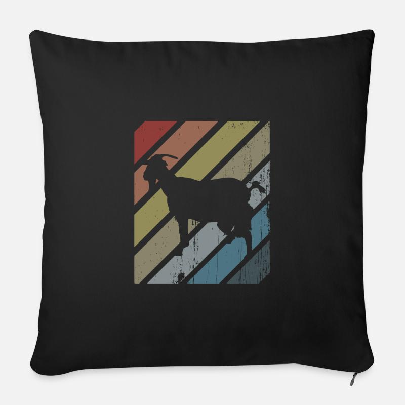 Ziege - Sofakissen mit Füllung 45 x 45 cm - Schwarz