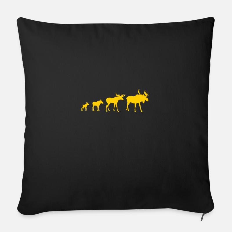 Elch - Sofakissen mit Füllung 45 x 45 cm - Schwarz