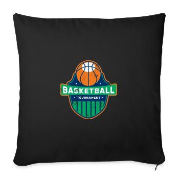 BASKETBALL DUNKING SLAM DUNK TOURNAMENT TEAM MOTIF - Sofa pillow with filling 45cm x 45cm - black - Front