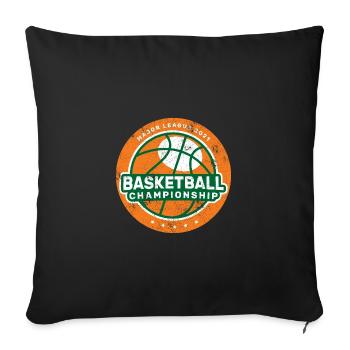 BASKETBALL DUNKING SLAM DUNK TEAM CHAMPION MOTIF - Sofa pillow with filling 45cm x 45cm - black - Front