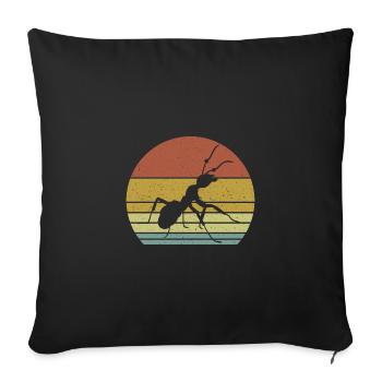 Ant - Sofa pillow with filling 45cm x 45cm - black - Front