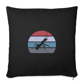 Ant - Sofa pillow with filling 45cm x 45cm - black - Front