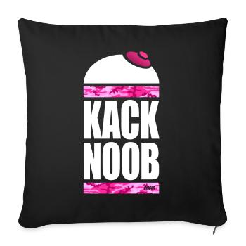 Zertifizierte KackNoob-Uniform! - Sofakissen mit Füllung 45 x 45 cm - Schwarz - Vorne