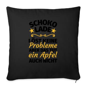 Schokolade lustig - Sofakissen mit Füllung 45 x 45 cm - Schwarz - Vorne