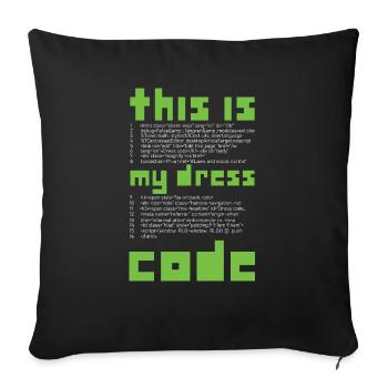 This is my Dress Coder Coder Programming - Sofakissen mit Füllung 45 x 45 cm - Schwarz - Vorne