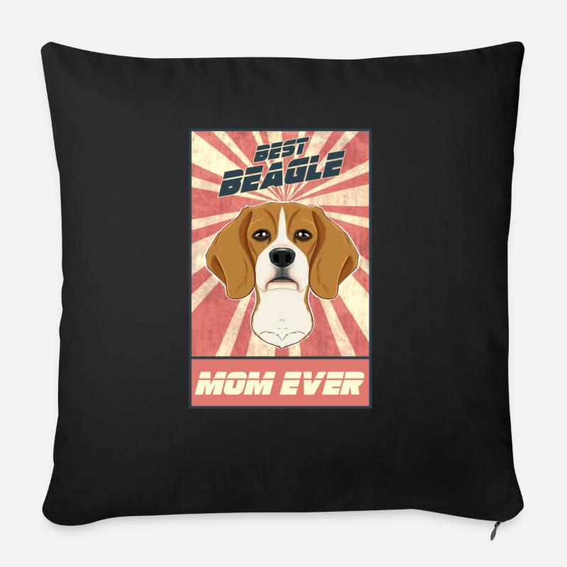 Best Beagle Mom Ever I Beagle Lover - Sofa pillow with filling 45cm x 45cm - black