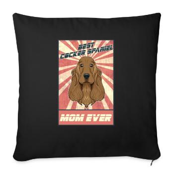 Meilleur Cocker Spaniel Maman Ever I Cocker Spaniel - Coussin et housse de 45 x 45 cm - noir - Devant