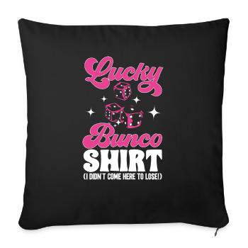 Jeu de dés Bunco - Coussin et housse de 45 x 45 cm - noir - Devant