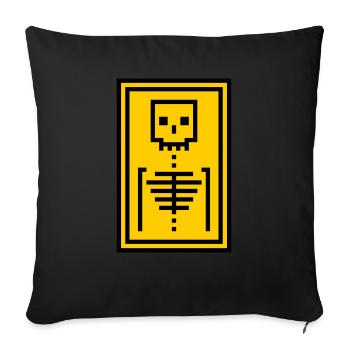 Bones - Sofa pillow with filling 45cm x 45cm - black - Front