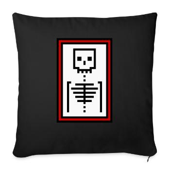 Bones - Sofa pillow with filling 45cm x 45cm - black - Front